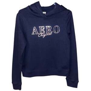 Aeropostale women’s blue silver hoodie sweatshirt NWT (size XS)
